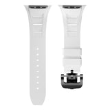 Rubber Strap for Apple Watch Ultra 2 49mm Band Series 9 8 7 45mm Silicone Butterfly Clasp Bracelet for iWatch se 6 5 4 42 44mm