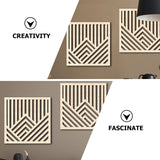 2pcs Wooden Wall Ornament Hollow Line Wall Craft Decor Wall Panel Decor For Living Room Study Home Office Decor Wood Wall