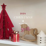 Desktop holiday decoration small wooden horse living room restaurant coffee table wood atmosphere small ornaments