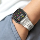 Lululook Titanium Band For Apple Watch Ultra 49mm Band Titanium Strap With Double Button Clasp For iWatch Ultra 2 / Ultra