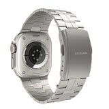 Lululook Titanium Band For Apple Watch Ultra 49mm Band Titanium Strap With Double Button Clasp For iWatch Ultra 2 / Ultra
