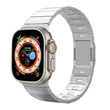 New Upgrade Magnetic Buckle Link For Apple Watch Ultra 2 49mm Band 9 8 7 45mm 44mm Adjustable Stainless Steel Bracelet 42 Strap