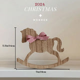 Desktop holiday decoration small wooden horse living room restaurant coffee table wood atmosphere small ornaments