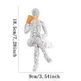 Home desk top bookshelf decoration reading woman resin crafts small ornaments