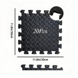 30x30cm EVA Foam Fitness Mat Waterproof Non-slip and Washable Yoga Mat Suitable for Home Gym with Free Side Strips Exercise Mat