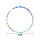 LED Colorful Fitness Circle Performing Arts Abdominal Fat Loss Light Fitness Crossfit Foldable Sport Hoop Gym Fitness Equipments