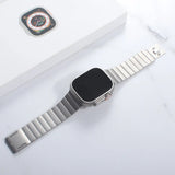 New Upgrade Magnetic Buckle Link For Apple Watch Ultra 2 49mm Band 9 8 7 45mm 44mm Adjustable Stainless Steel Bracelet 42 Strap