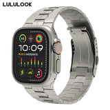 Lululook Titanium Band For Apple Watch Ultra 49mm Band Titanium Strap With Double Button Clasp For iWatch Ultra 2 / Ultra