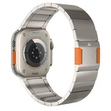 New Upgrade Magnetic Buckle Link For Apple Watch Ultra 2 49mm Band 9 8 7 45mm 44mm Adjustable Stainless Steel Bracelet 42 Strap