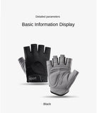 Fingerless Sports Fitness Gym Training Gloves for Men Women Cycling Gloves Motorcycle Mtb Anti-slip Gloves Bicycle Accessories