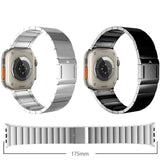 New Upgrade Magnetic Buckle Link For Apple Watch Ultra 2 49mm Band 9 8 7 45mm 44mm Adjustable Stainless Steel Bracelet 42 Strap