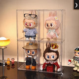 Labubu Display Box Transparent Labubu Big Leader Summer Doll Cotton Doll Blind Box Storage Cabinet