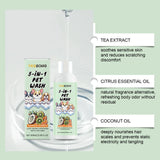 5-in-1 Pet Shampoo for Dogs & Cats, Botanical Extracts Nourishes Prevents Matting Easy Combing,