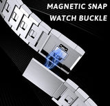 New Upgrade Magnetic Buckle Link For Apple Watch Ultra 2 49mm Band 9 8 7 45mm 44mm Adjustable Stainless Steel Bracelet 42 Strap