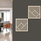 2pcs Wooden Wall Ornament Hollow Line Wall Craft Decor Wall Panel Decor For Living Room Study Home Office Decor Wood Wall
