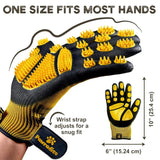 Pet Grooming and Bathing Gloves Effective Pet Hair Remover for Cats Dogs Horses Long Short Fur Deshedding Gloves for Pets