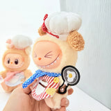 Labubu  Doll‘s Baby Clothes Chef Uniform Overalls High-quality Dress The Monster Outfit Accessories Kitchen Clothing Gift Kid's