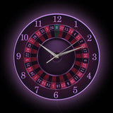 Poker Roulette Silent Non Ticking Wall Clock Las Vegas Game Room Wall Art Decor Timepiece Clock Watch Gambling Casino Gift