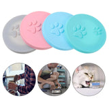 4PCS Silicone Sealing Lids for Pet Food Can Cover Cat Dog Supplies Keeps Fresh Longer Blue Gray Pink Green Colors