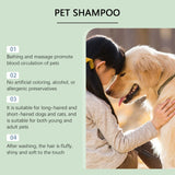 5-in-1 Pet Shampoo for Dogs & Cats, Botanical Extracts Nourishes Prevents Matting Easy Combing,