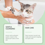 5-in-1 Pet Shampoo for Dogs & Cats, Botanical Extracts Nourishes Prevents Matting Easy Combing,