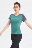 Fitness Women Shirts Quick Dry Yoga Sport T Shirt Gym Running Sportswear Tops Short Sleeve Training Blouses Jersey Jogging Tee