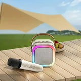 XIKCU K12 Bluetooth Karaoke Machine Portable 5.3 PA Speaker System with 1-2 Wireless Microphones Home Family Singing Children's