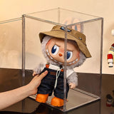 Labubu Display Box Transparent Labubu Big Leader Summer Doll Cotton Doll Blind Box Storage Cabinet