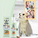 5-in-1 Pet Shampoo for Dogs & Cats, Botanical Extracts Nourishes Prevents Matting Easy Combing,