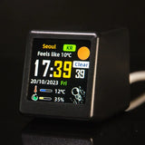Small Portable Smart Wifi Weather Station Weather Temperature Humidity Time Alarm Clock LED Screen Display Desktop Decoration