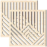 2pcs Wooden Wall Ornament Hollow Line Wall Craft Decor Wall Panel Decor For Living Room Study Home Office Decor Wood Wall