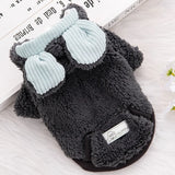 Warm Plush Pet Dog Jacket Coat Bear Pattern Dog Clothes Winter Puppy Costumes Fashion Cat Jacket Coat Pet Overcoat Dog Costumes