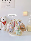 Labubu Pendant Display Box Rotating Transparent Labubu Doll Handmade Blind Box Storage Display Stand Decorative Ornament Gifts
