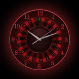Poker Roulette Silent Non Ticking Wall Clock Las Vegas Game Room Wall Art Decor Timepiece Clock Watch Gambling Casino Gift